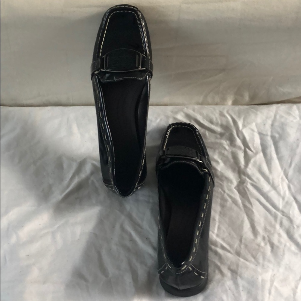 Tahari patent leather loafers